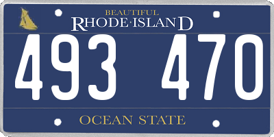 RI license plate 493470
