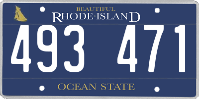 RI license plate 493471
