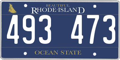 RI license plate 493473