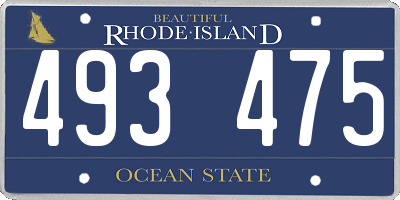 RI license plate 493475