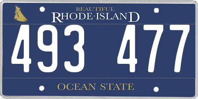 RI license plate 493477