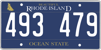 RI license plate 493479