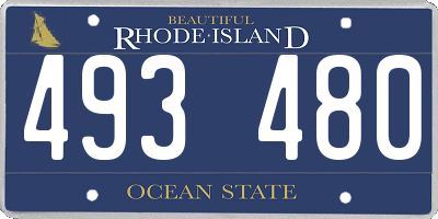 RI license plate 493480