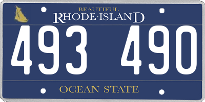 RI license plate 493490