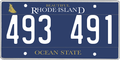 RI license plate 493491