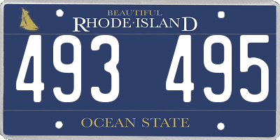RI license plate 493495