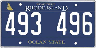 RI license plate 493496