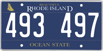 RI license plate 493497