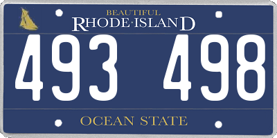 RI license plate 493498