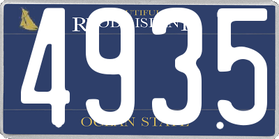 RI license plate 4935