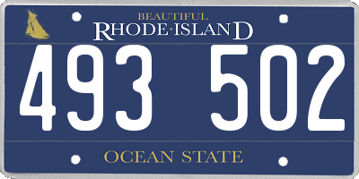 RI license plate 493502
