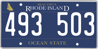 RI license plate 493503