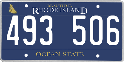 RI license plate 493506