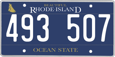 RI license plate 493507