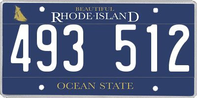 RI license plate 493512