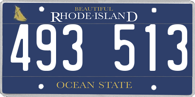 RI license plate 493513