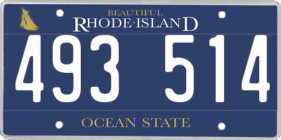 RI license plate 493514
