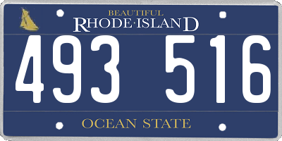 RI license plate 493516