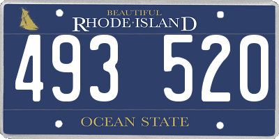 RI license plate 493520