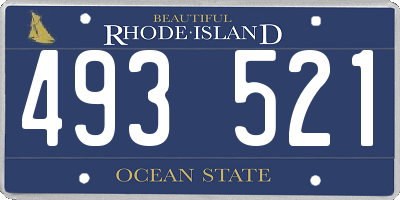 RI license plate 493521