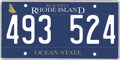 RI license plate 493524