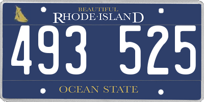 RI license plate 493525