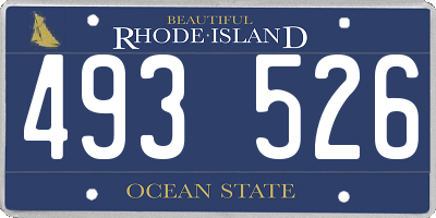 RI license plate 493526