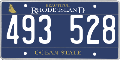 RI license plate 493528
