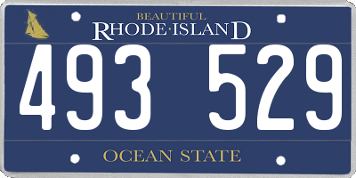 RI license plate 493529