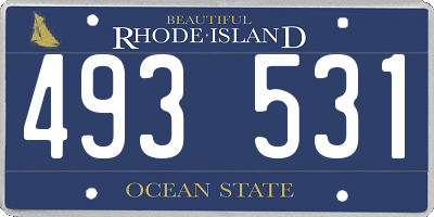 RI license plate 493531