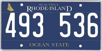 RI license plate 493536