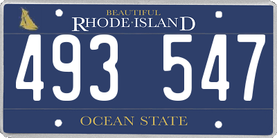 RI license plate 493547
