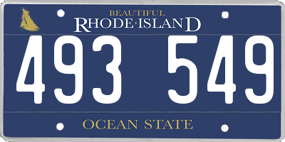 RI license plate 493549