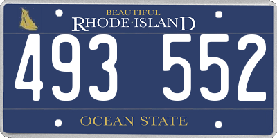 RI license plate 493552