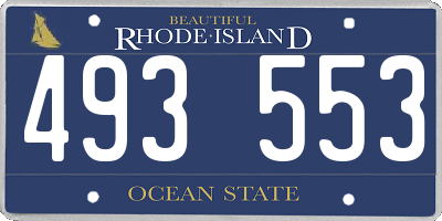 RI license plate 493553