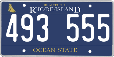 RI license plate 493555