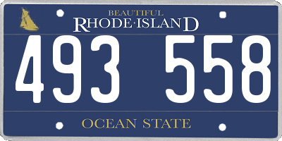RI license plate 493558