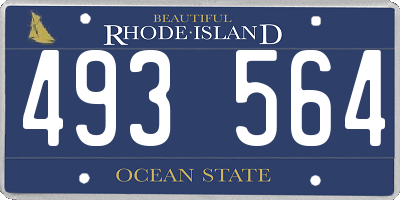 RI license plate 493564