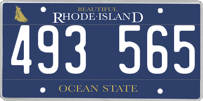 RI license plate 493565