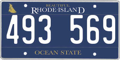 RI license plate 493569