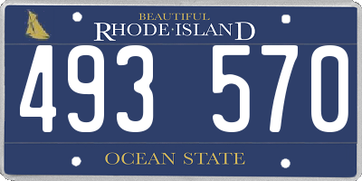 RI license plate 493570
