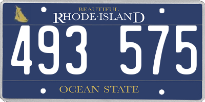 RI license plate 493575