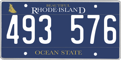 RI license plate 493576