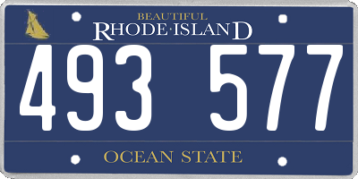 RI license plate 493577