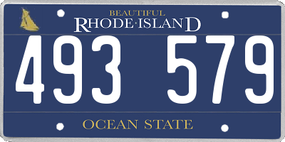 RI license plate 493579