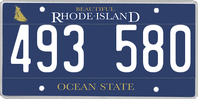RI license plate 493580