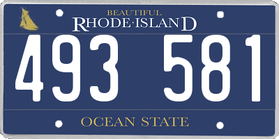 RI license plate 493581