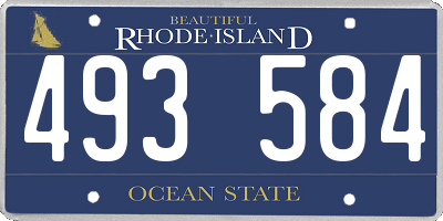 RI license plate 493584