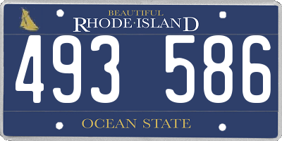 RI license plate 493586