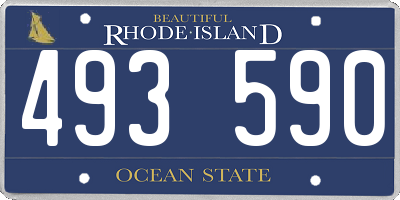 RI license plate 493590